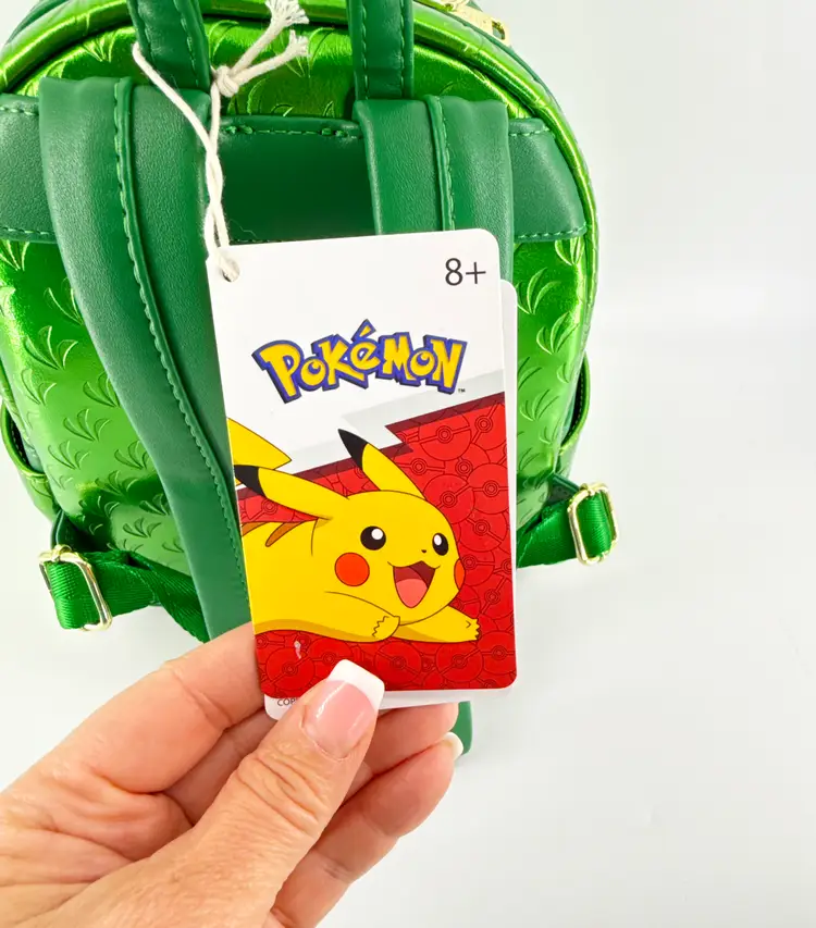 NWT Pokemon Loungefly Nintendo Bulbasaur Metallic Green Backpack