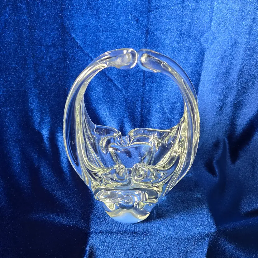 46  Murano Basket Freeform Stretch Ashtray Hand Blown
