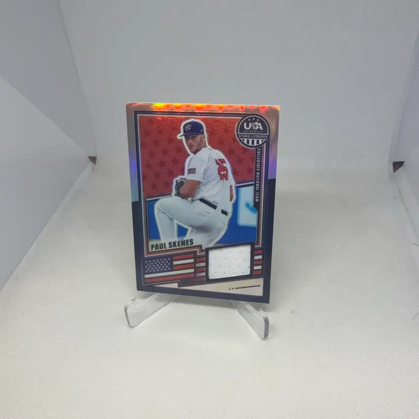 2026 Panini Stars & Stripes Paul Skenes USA Collegiate Silver Game-Worn #USA-PS