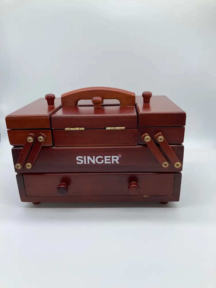 Singer Sewing Organizer Wood Box