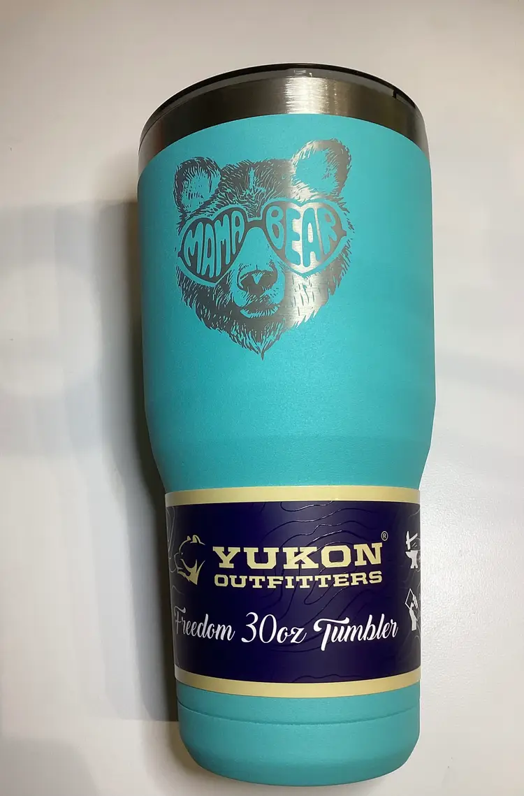 YUKON Outiftters Freedom 30oz Stainless Tumbler Mama Bear Cup Christmas Gift