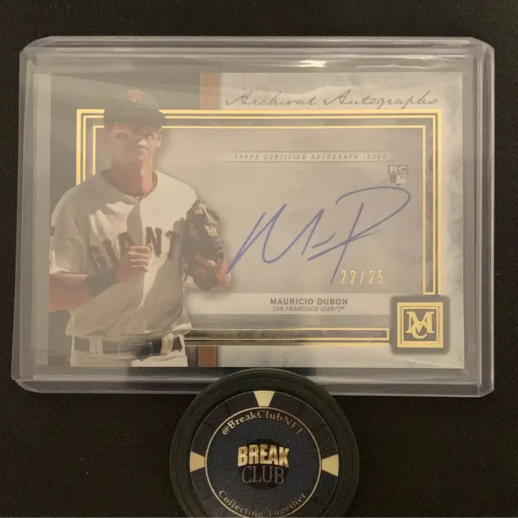 2020 Topps Museum Collection Archival Autograph Rookie Mauricio Dubon 22/25