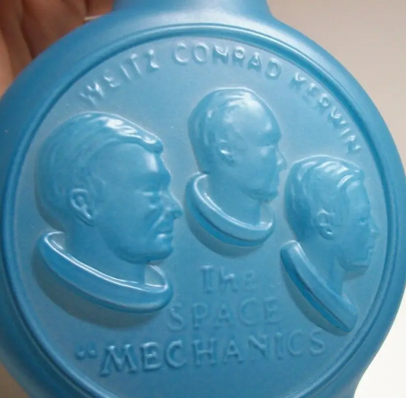 Wheaton Skylab Blue Glass Bottle Space Mechanics Space Mission Astronauts 1973