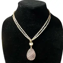 Pink Quartz Necklace
