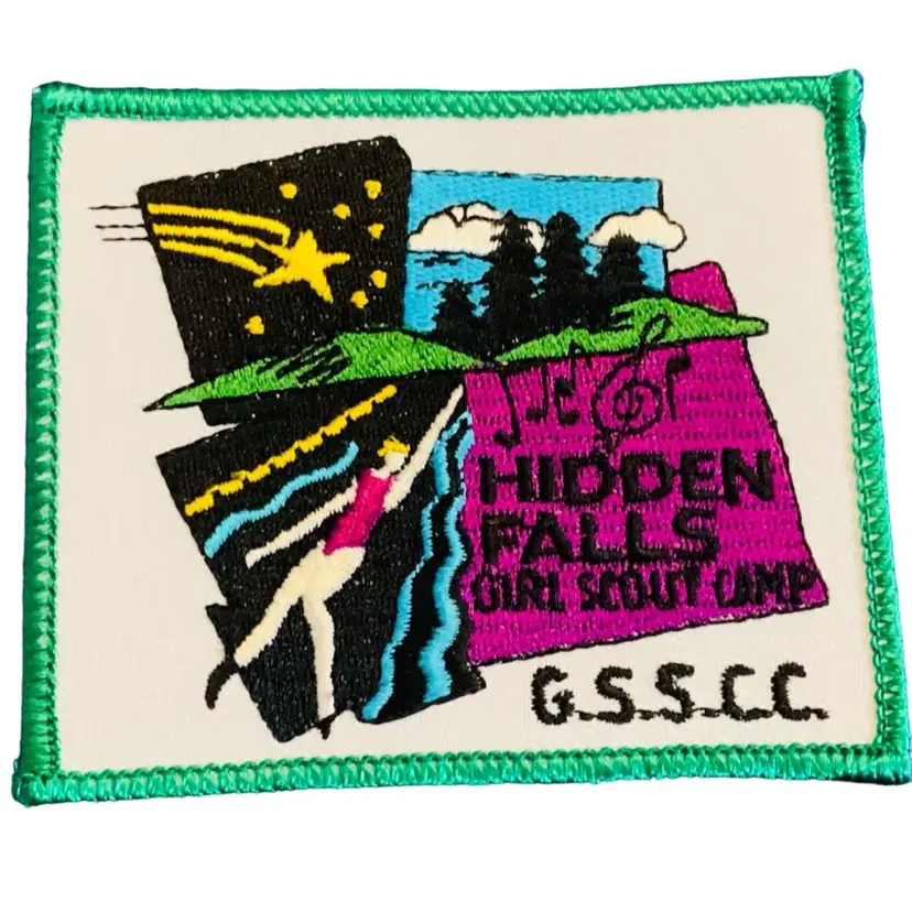 Vintage Scouting Fun Patch : Hidden Falls Girl Scout Camp GSSCC