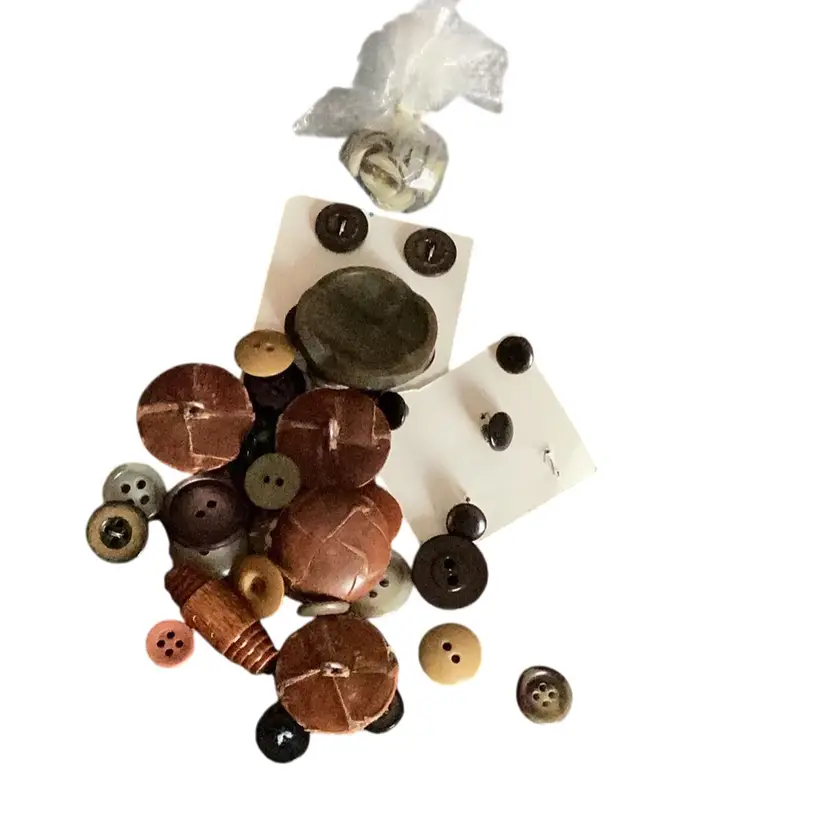 Lot Of Brown Vintage Buttons