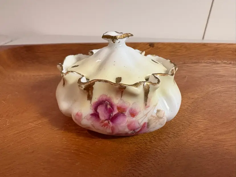 Antique German Porcelain Trinket Dish