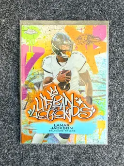 Lamar Jackson 2025 Topps Chrome Urban Legends Case Hit SP