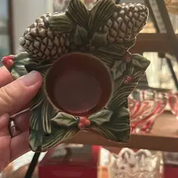 pine cone votive candle holder