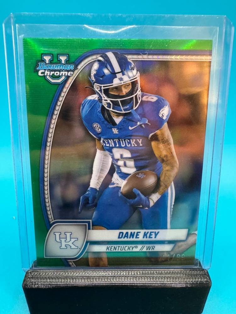 Dane Key Bowman Chrome U Green Refractor /99 Nebraska Cornhuskers