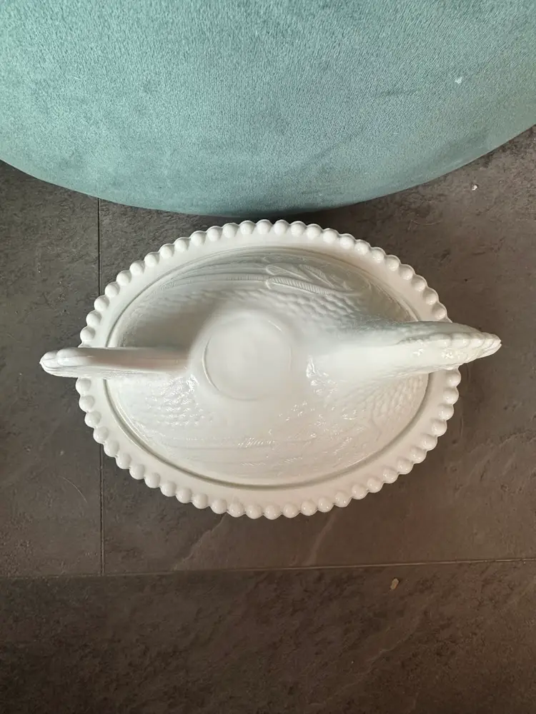 Indiana Milk Glass Hen On Nest