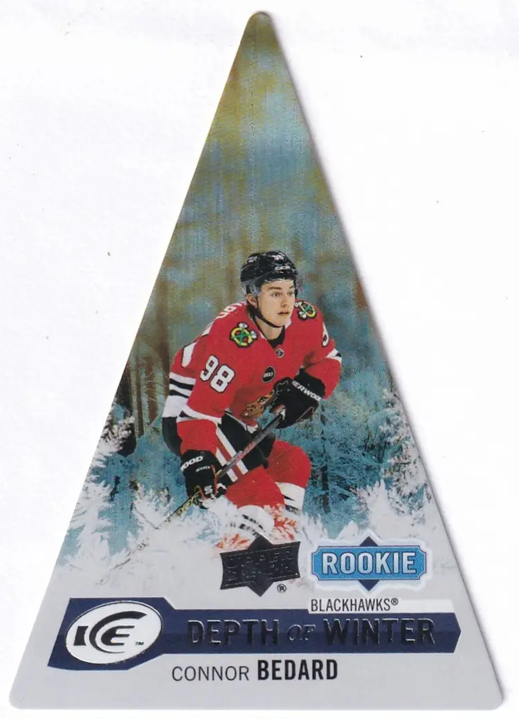 2023-24 Upper Deck Ice Depth of Winter #DW65 Connor Bedard Chicago Blackhawks Hockey Card