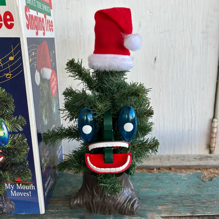 Bruce The Spruce Singing Christmas Tree Sings Jingle Bells Light Up Mouth Moves