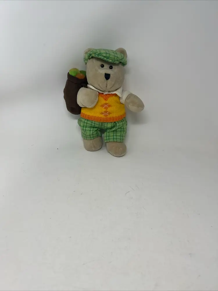 2006 Starbucks Coffee Co
Bearista Bear Nifty Golfer Plush!
Golf Bag Argyle Vest