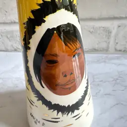 Vintage MCM Sascha Brastoff Alaskan Inuit Signed Ceramic