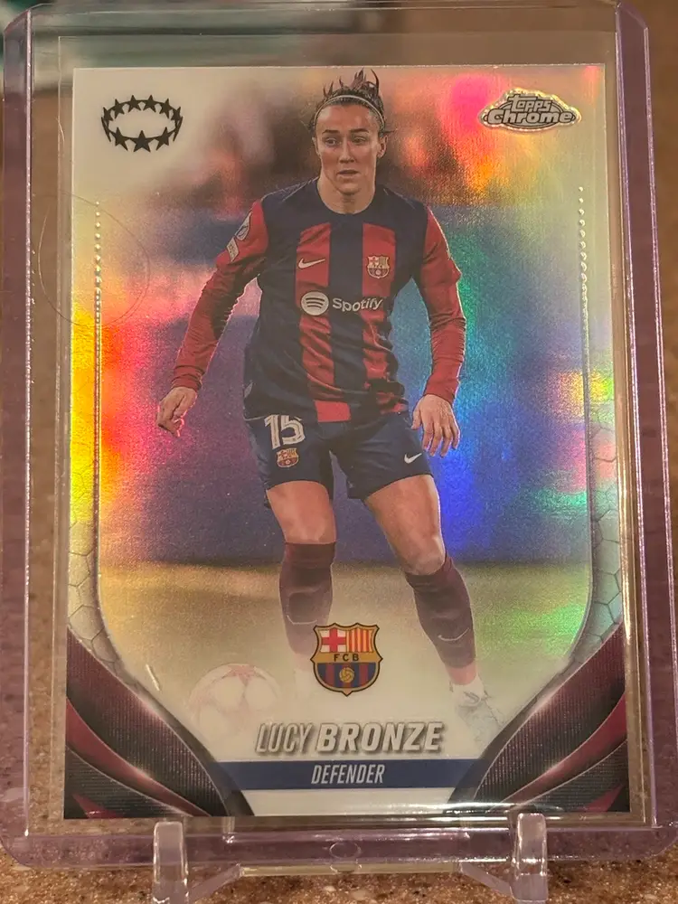Lucy Bronze 2023-24 Topps Chrome Refractor #88 Barcelona Chelsea England