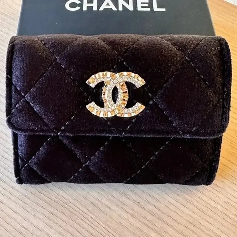 Chanel Velvet Card Holder