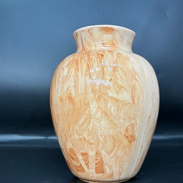 Vtg. Alaska Clay Vase 6” Swirled Retro MCM Clay  Art Pottery USA Artisan Artsy