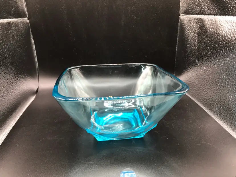 Hazel Atlas Capri Colonial Square Bowl-Mid-Century Modern 5.75" - Azure Vintage