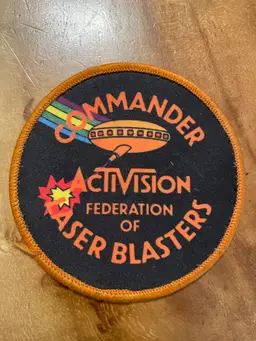Activision Commander Federation of Laser Blasters Blaster Atari 2600 Promo Patch
