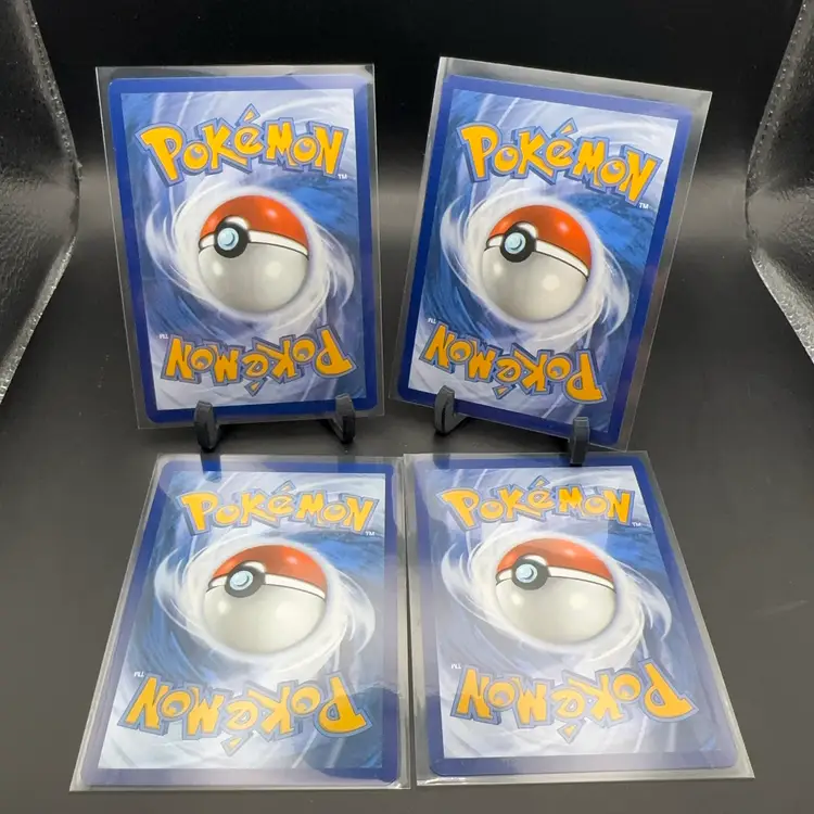 Pokémon Reverse Holo Lot Glass Trumpet Trainer, Ionos Wattrel, Ethans Quilava, Audino