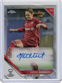 2021/22 Topps Chrome UEFA Women's Champions League Sarah Zadrazil Auto