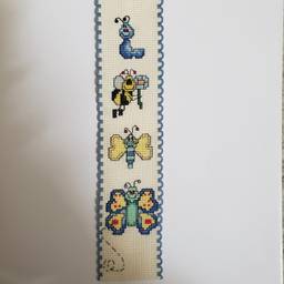 New Cross-stitched Insect themed Bookmark