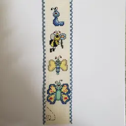 New Cross-stitched Insect themed Bookmark