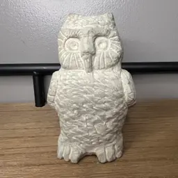 Vintage sand Stone small Owl Sculpture