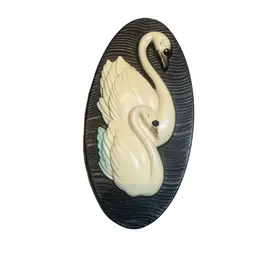 Miller Studio Chalkware Swan Wall Art