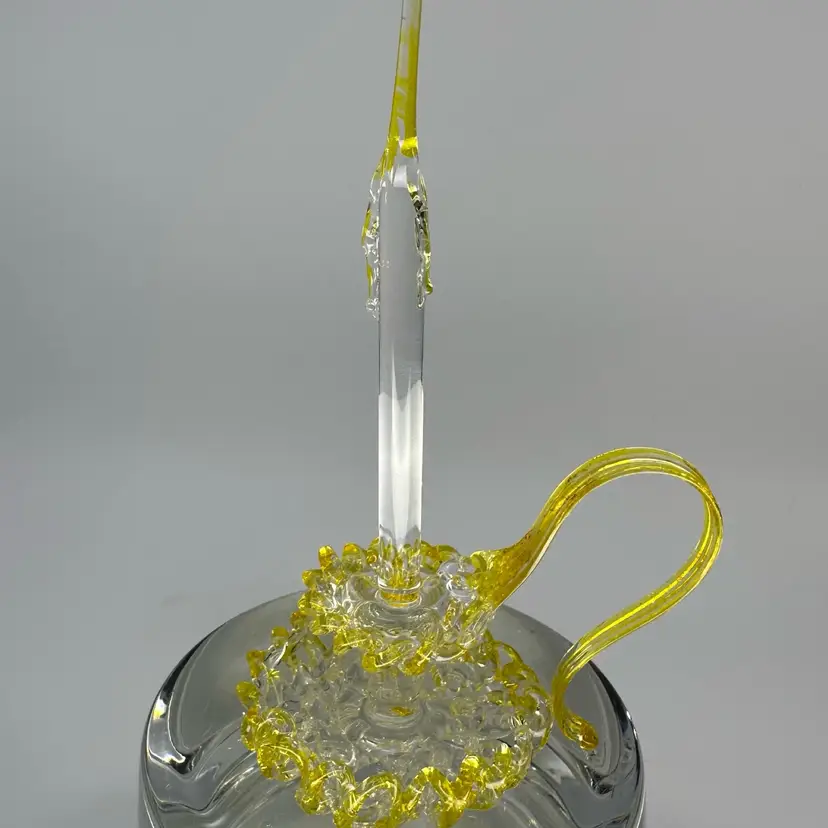 Art Glass Delicate Yellow Candle