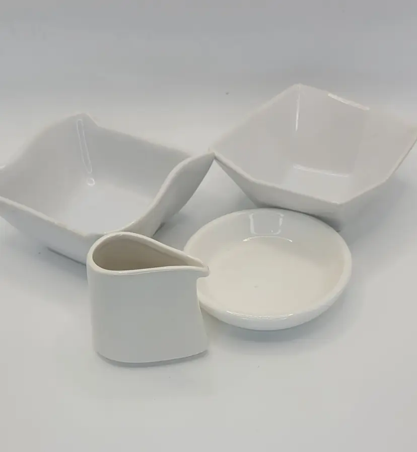 Mismatched Ceramic 4 Piece Dip Set
