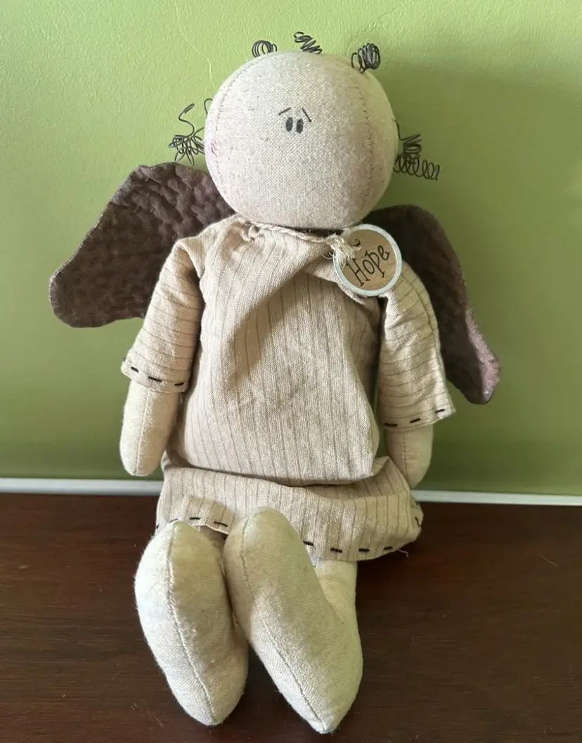 Honey and Me Primitive Hope Angel Doll 2007 Holiday Country Retired 12”