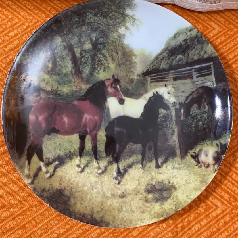 Equestrian Horse Decorative Plate 