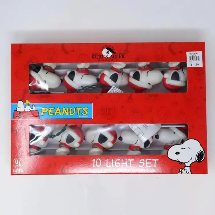 Snoopy Christmas Light Set - Peanuts 10 Light Set