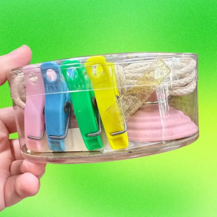 NOS 1950’s Vintage Alger Jiffy Dryer Home Travel Clothesline Drying Kit In Packaging