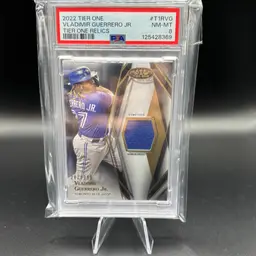 2022 Topps Tier One Vladimir Guerrero Jr Relic /299 PSA 8