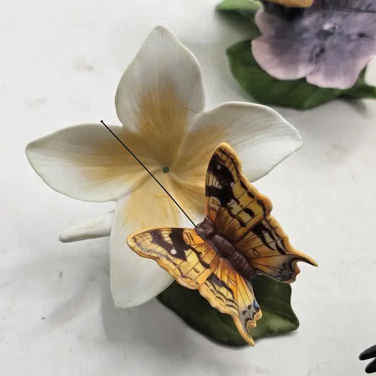 Franklin Mint butterflies vintage Figurine set of 5 Taiwan