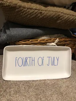 Rae Dunn Fourth Of July Large Platter Serve Wars