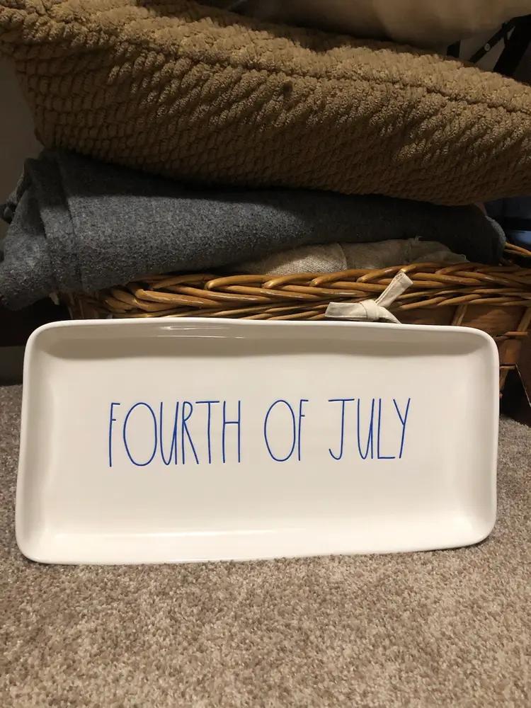 Rae Dunn Fourth Of July Large Platter Serve Wars