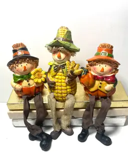 Shelf Sitters. Autumn Fall Halloween Thanksgiving. Pumpkins Corn