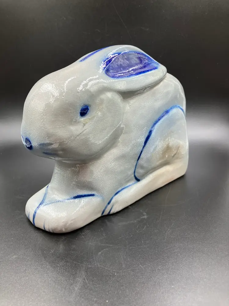 Eldreth Pottery Salt Glaze Bunny Signed By Dave Eldreth, 2007