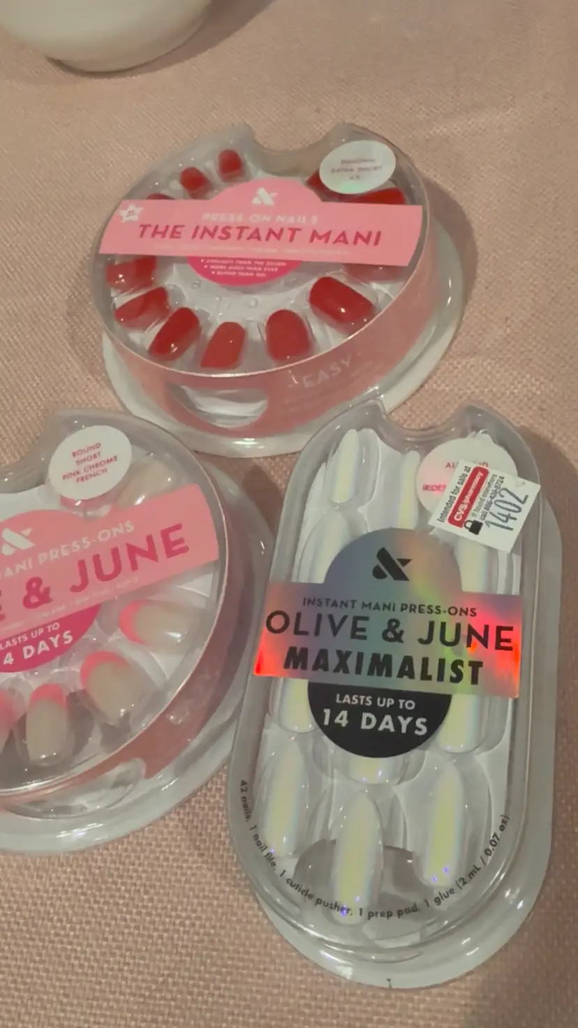 3 Olive And June Manicure Set Bundle Lot Red Pinks