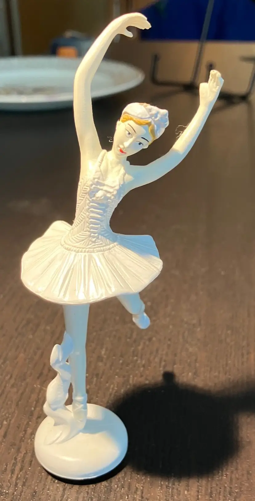 Plastic White Ballerina with magnetic base