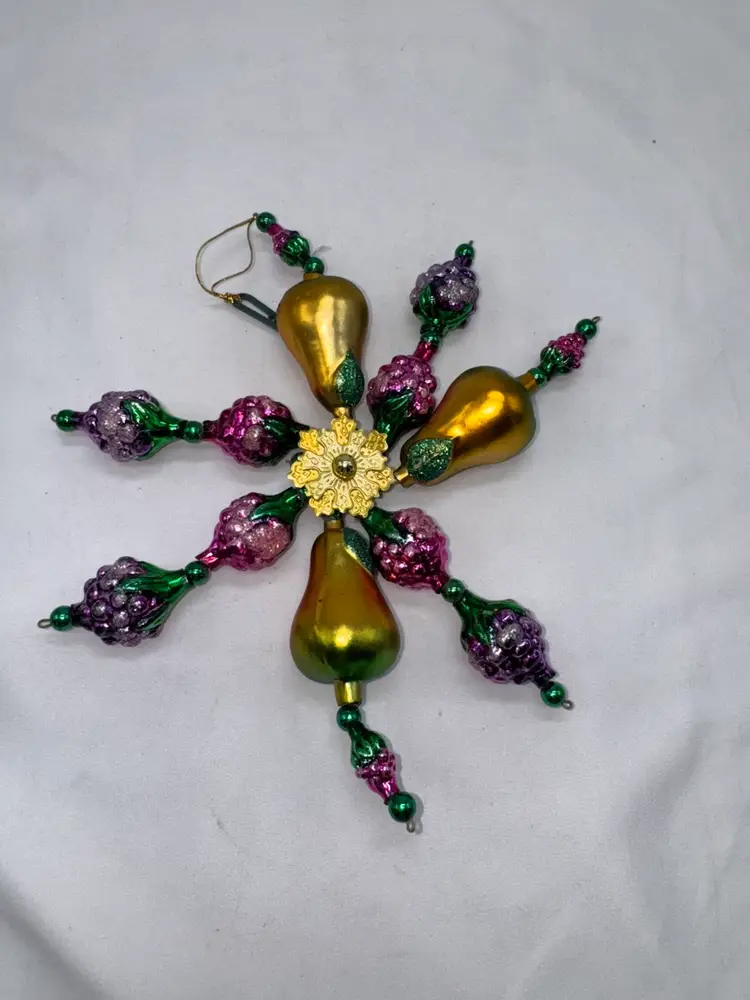 VTG Blown Glass Star Ornament