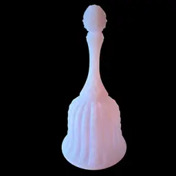Fenton Art Glass Lavender Satin Faberge Bell 1977   Rare Color Excellent Condition.