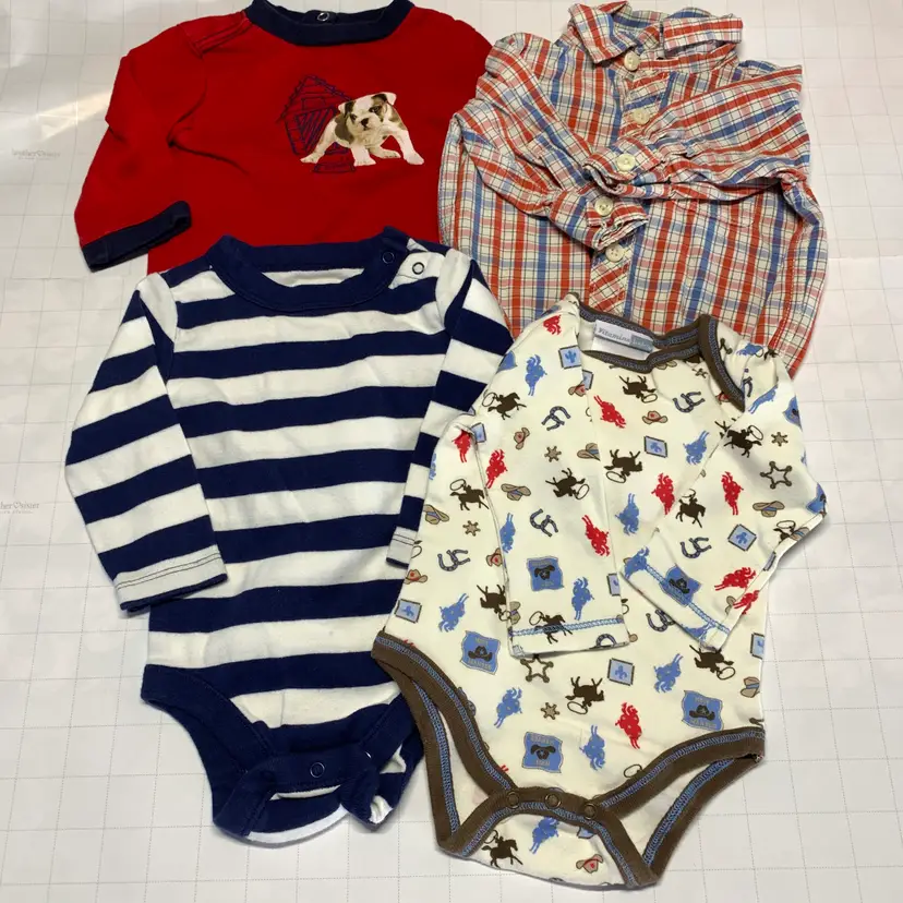 4-Boys Long Sleeve Clothes 3-6m