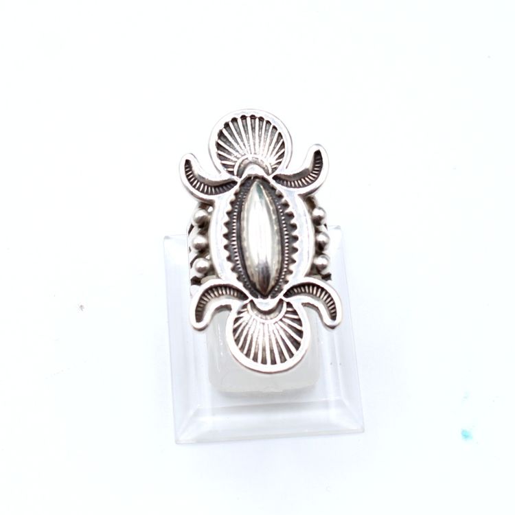 Edison Sandy Smith Navajo Dine' sterling silver size 6.5 ring 13.57g