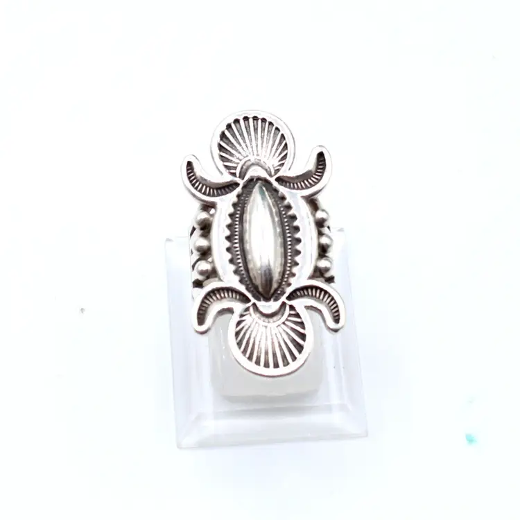 Edison Sandy Smith Navajo Dine' sterling silver size 6.5 ring 13.57g