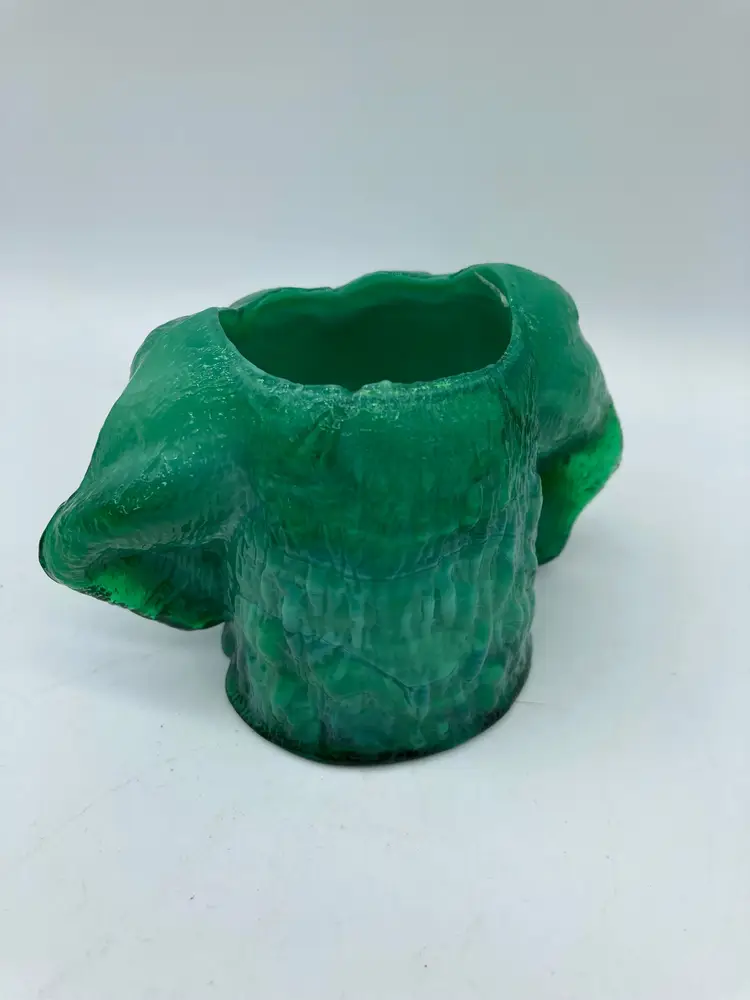 Vintage Slag Glass Dog Toothpick Holder Retriever